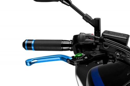 Brake lever without adapter PUIG 3.0 110AV foldable blue/green