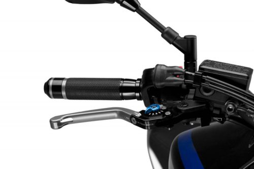 Brake lever without adapter PUIG 3.0 110PA foldable silver/blue