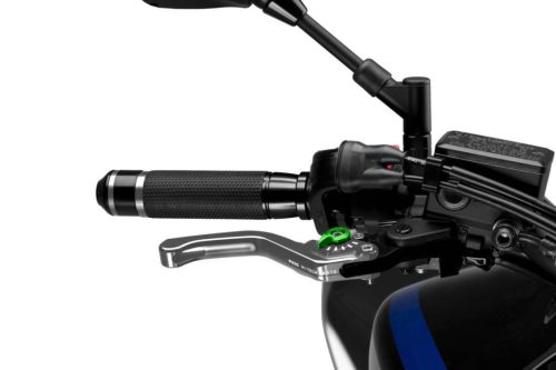 Brake lever without adapter PUIG 3.0 130PV standard silver/green
