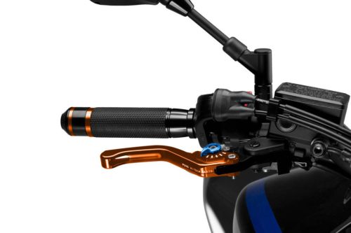 Brake lever without adapter PUIG 3.0 130TA standard portocaliu/albastru