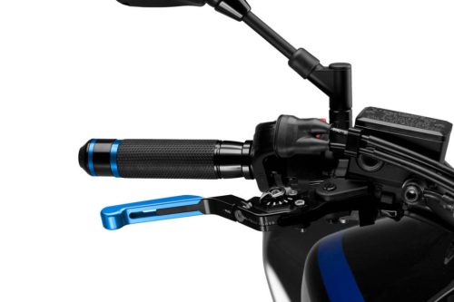 Brake lever without adapter PUIG 3.0 14ANN extendable folding blue/black