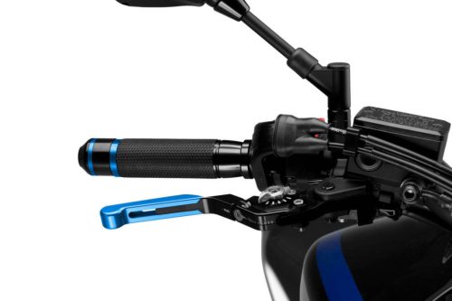 Brake lever without adapter PUIG 3.0 14ANP extendable folding albastru/argintiu