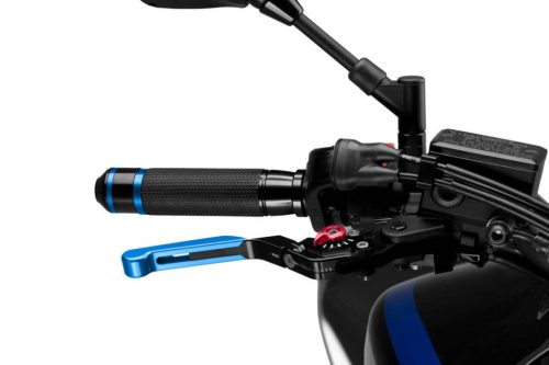 Brake lever without adapter PUIG 3.0 14ANR extendable folding blue/red