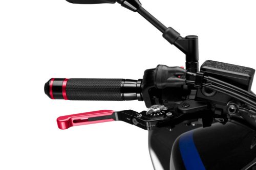 Brake lever without adapter PUIG 3.0 14RNP extendable folding red/silver