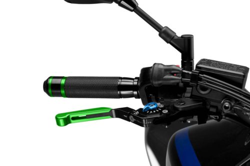 Brake lever without adapter PUIG 3.0 14VNA extendable folding green/blue