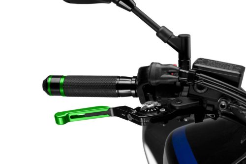 Brake lever without adapter PUIG 3.0 14VNP extendable folding green/silver