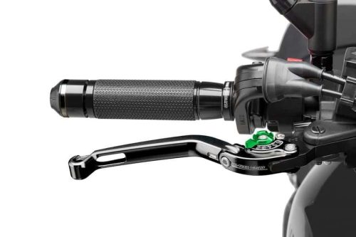 Brake lever without adapter PUIG 160NV foldable negru/verde