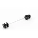 Axle sliders PUIG PHB19 20059N Negru without color caps, rear