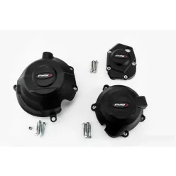   Protectie motor covers PUIG 20135N Negru included right, left and alternator caps