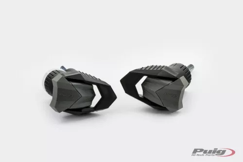 Frame sliders PUIG R19 20457N black with grey rubber