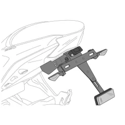 Adjustable license support PUIG 20510N Negru