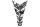 Tank pad PUIG Skull Party Black & White 20594N
