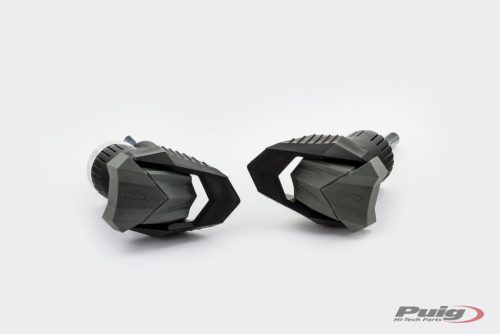 Frame sliders PUIG R19 20792N black with grey rubber