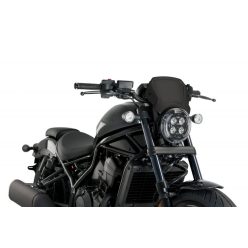 Windshield PUIG FRONTAL PLATE 20822N Negru aluminium