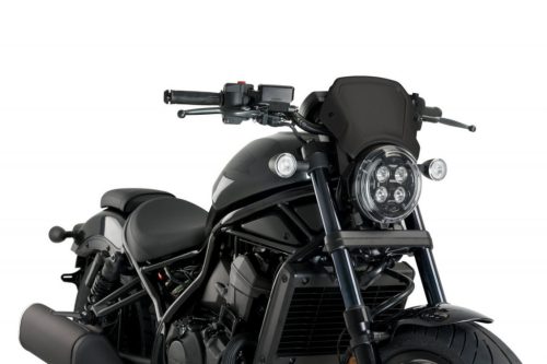 Windshield PUIG FRONTAL PLATE 20822N Negru aluminium