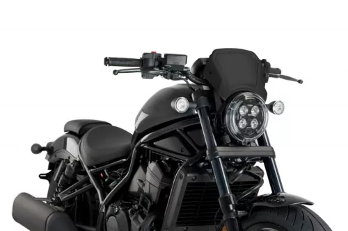 Parbriz PUIG FRONTAL PLATE 20822N Negru aluminiu