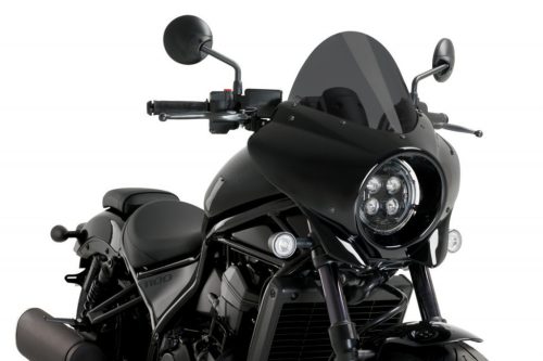 Semifairing PUIG MIRAGE 21461F dark smoke gloss black housing