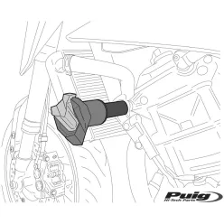Protectii cadru PUIG R19 21494N negru with gri rubber