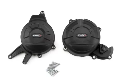 Engine covers PUIG Track for Championship 21500N Negru