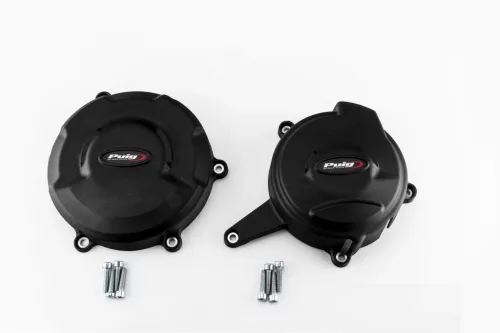 Engine covers PUIG Track for Championship 21505N Negru included 2 covers