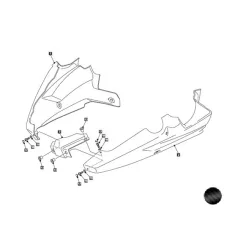 Spoiler motor PUIG 22441J matt negru stickers included