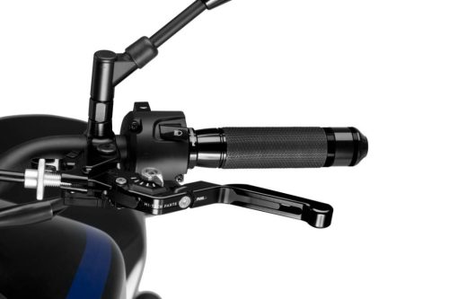 Clutch lever without adapter PUIG 3.0 24NNP extendable folding black/silver