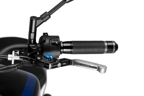 Clutch lever without adapter PUIG 3.0 24PNA extendable folding silver/blue