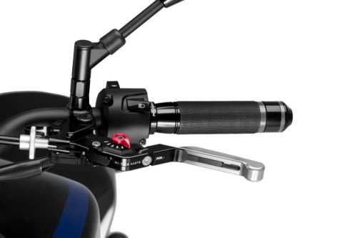 Clutch lever without adapter PUIG 3.0 24PNR extendable folding silver/red