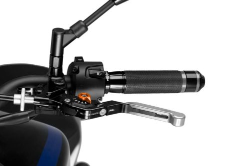 Clutch lever without adapter PUIG 3.0 24PNT extendable folding silver/orange