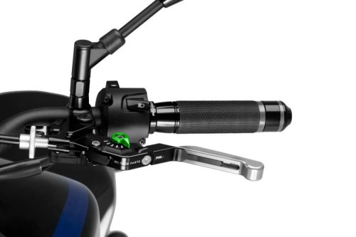 Clutch lever without adapter PUIG 3.0 24PNV extendable folding silver/green