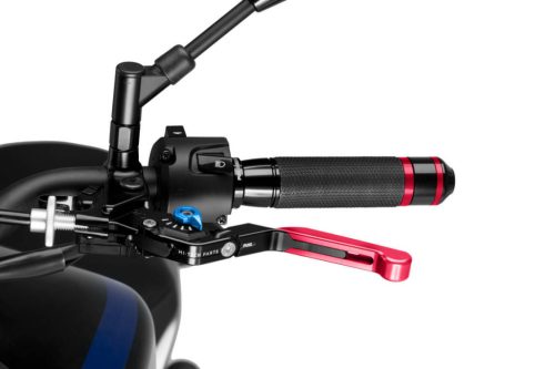Clutch lever without adapter PUIG 3.0 24RNA extendable folding red/blue