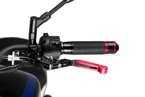 Clutch lever without adapter PUIG 3.0 24RNP extendable folding red/silver