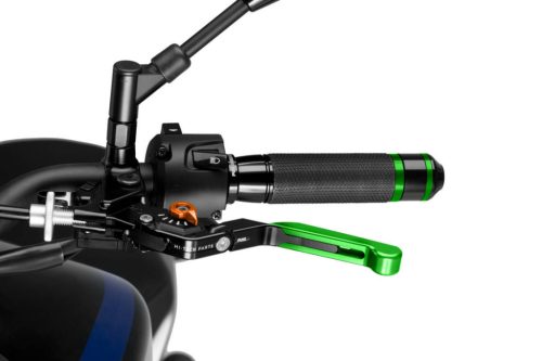 Clutch lever without adapter PUIG 3.0 24VNT extendable folding green/orange