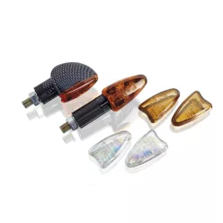 Turn signals PUIG STAR 2548C carbon look short, homologated