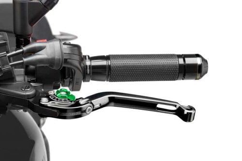 Clutch lever without adapter PUIG 260NV foldable negru/verde