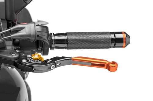 Clutch lever without adapter PUIG 29TNO extendable folding orange/gold