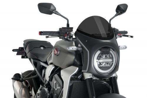 Windshield PUIG SEMI-FAIRING 3133F matt black dark smoke