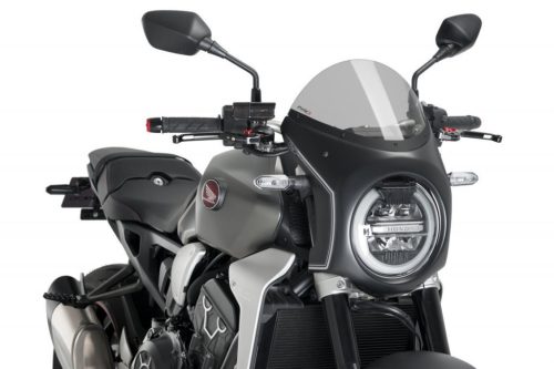 Windshield PUIG SEMI-FAIRING 3133H matt black smoke
