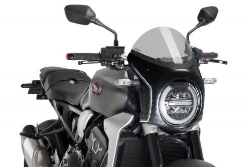 Windshield PUIG SEMI-FAIRING 3143H carbon look smoke