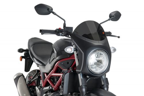 Windshield PUIG SEMI-FAIRING 3169F matt black dark smoke