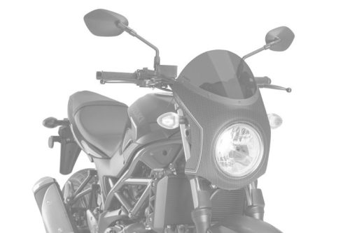 Windshield PUIG RETRO SEMI-FAIRING 3170N Negru carbon look