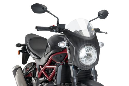 Windshield PUIG RETRO SEMI-FAIRING 3170W transparent carbon look