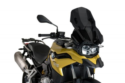 Windscreen PUIG RACING WITH SUPPORT + PROTECTION 3178F dark smoke