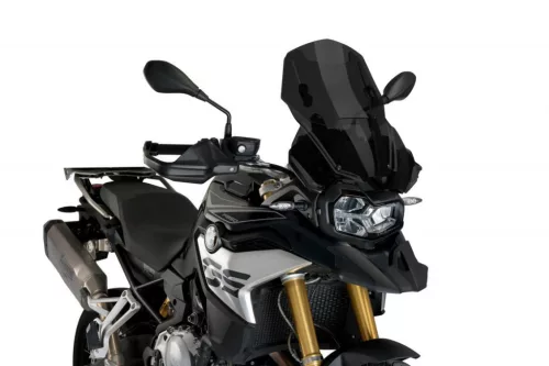 Parbriz PUIG RACING WITH SUPPORT + PROTECTION 3179F dark smoke