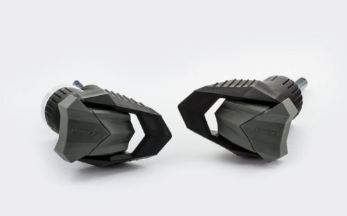 Frame sliders PUIG R19 3538N black with grey rubber