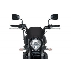 Windshield PUIG FRONTAL PLATE 3592N Negru aluminium