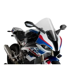   Parbriz PUIG RACING 3641W transparent pentru BMW S 1000 RR 2019-2025, BMW M 1000 RR 2021-2022