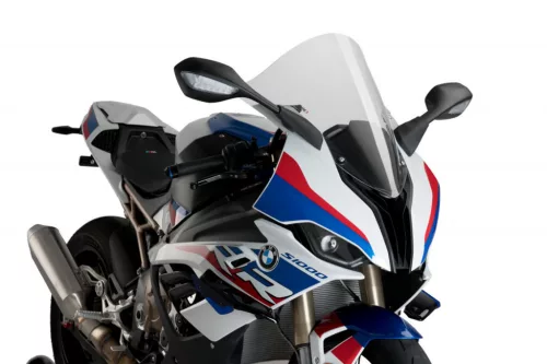 Parbriz PUIG RACING 3641W transparent pentru BMW S 1000 RR 2019-2025, BMW M 1000 RR 2021-2022