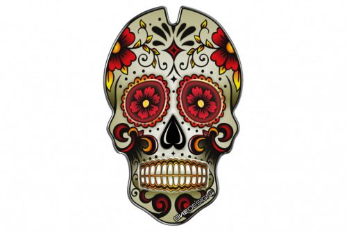Tank pad PUIG SKULL 3673R Rosu