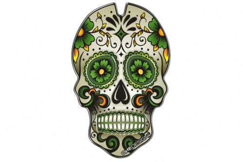 Tank pad PUIG SKULL 3673V verde